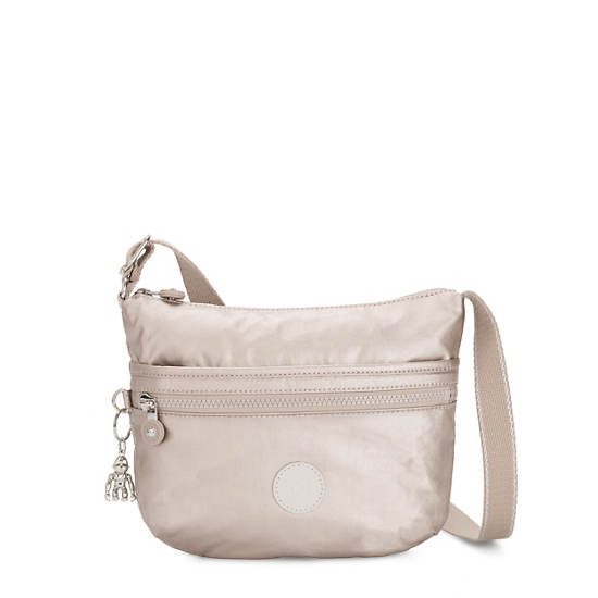 Kipling Arto Small Metallic Crossbody Väska Beige | SE 2131NW